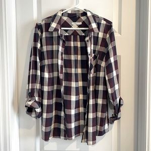 Womens LS Plaid Shirt